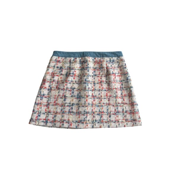 NANETTE LEPORE Multicolor Denim Trim Skirt Size XL NEW NWT - Picture 2 of 10